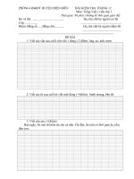 Bài giảng đề kiểm tra tháng 12