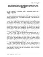 Một số ý kiến đề xuất nhằm hoàn thiện công táckế toán thành phẩm và tiêu thụ thành phẩmở công ty vật tư bảo vệ thực vật I