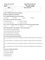 ĐỀ THI CÔNG NGHỆ 9 HỌC KÌ I (2010-2011)