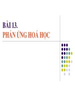 Bài soạn bài 13 ph¶n ung hoa hoc