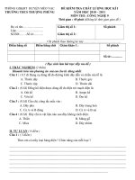 ĐỀ THI HỌC KÌ I ( 2010 - 2011 )