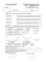 Đề KTĐL Lần 2 lớp 4 Toán