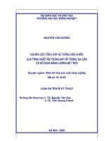 Nghiên cứu tổng hợp hệ thống điều khiển quá trình nhiệt ẩm trong máy ấp trứng gia cầm có sử dụng năng lượng mặt trời