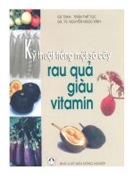 Kỹ thuật trồng một số cây rau quả giàu vitamin