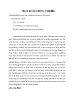 THIẾT KẾ HỆ THỐNG WEBSITE