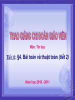 Tài liệu bai 4: Bai toan va thuat toan _tiet2