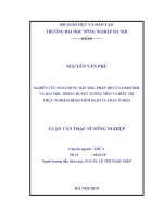 Luận văn nghiên cứu so sánh sự hấp thu, phân bố của enrotril và baytril trong huyết tương mèo và điều trị thực nghiệm bệnh viêm ruột ỉa chảy ở mèo 