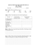 Bài giảng Đề KS HSG tháng 12