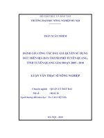 Luận văn đánh giá công tác đấu giá quyền sử dụng đất trên địa bàn thành phố tuyên quang giai đoạn 2005 2010 
