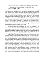 thực trạng công tác Thanh toán không dùng tiền mặt tại chi nhánh NHn0 & PTNT quận ba đình