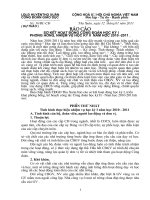 Tài liệu Báo cáo sơ kết công đoàn học kỳ I năm học 2010-2011