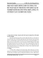 MỘT SỐ Ý KIẾN ĐÓNG GÓP VỀ CÔNG TÁC KẾ TOÁN QUẢN TRỊ HÀNG TỒN KHO TẠI XÍ NGHIỆP KINH DOANH TỔNG HỢP