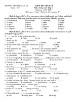 De kt T.Anh lop 11 HK1 -co dap an