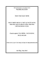 Phát triển dịch vụ thẻ tại ngân hàng thương mại cổ phần công thương chi nhánh đà nẵng 