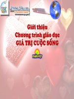 Chuong trinh Giao duc Gia tri cuoc song Phan 1