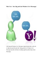 Plus! Live - Sức sống mới cho Windows Live Messenger