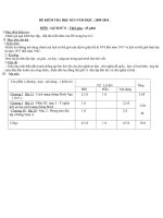 Đề thi Lịch sử 8 HK 1