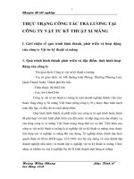 THỰC TRẠNG CÔNG TÁC TRẢ LƯƠNG TẠI CÔNG TY VẬT TƯ KỸ THUẬT XI MĂNG