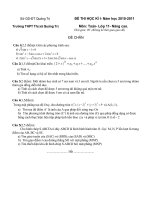 Tài liệu Đề thi HK 1lớp 11A (2010 -2011)