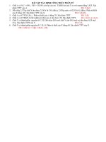 Bài tập xác định CTPT