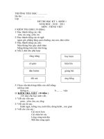 Đề thi HKI Lớp 1 -Toan+TV