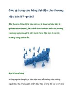 Điều gì trong cửa hàng đại diện cho thương hiệu bán lẻ? –phần2