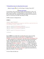 Tạo menu xổ xuống