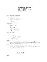 Gián án đề kiểm tra HK2 kèm lời giải