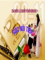 Bài giảng Góc nội tiếp (hay)