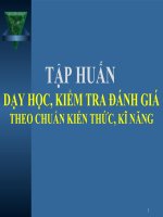 NHững vấn đề chung về dạy học theo chuẩn KT-KN