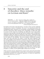 Sincerity and the end of theodicy - three remarks on Levinas and Kant