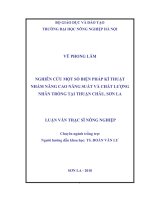 Luận văn nghiên cứu một số biện pháp kỹ thuật nhằm nâng cao năng suất và chất lượng nhãn trồng tại thuận châu,sơn la 