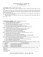 ĐỀ THI VÀ ĐÁP ÁN THI KY I GDCD 9