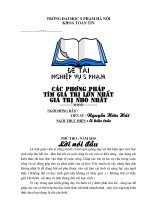 Đề tài NCKH: Cách tìm GTLN và GTNN