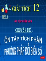 Gián án ÔN TẬP HKiI - TÍCH PHÂN ĐỔI BIẾN