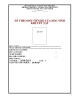 Bài soạn HO SO HOC SINH KHUYET TAT HOC HOA NHAP