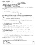 Gián án ĐỀ THI THỬ ĐẠI HỌC KÈM ĐÁP ÁN