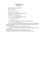đè thi học kì I toán 6