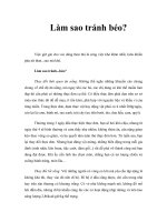 Làm sao tránh béo?