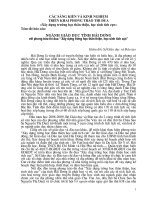 CAC SANG KIEN VA KINH NGHIEM TRIEN KHAI PHONG TRAO THI DUA CUA CAC TINH NAM HOC 2008-2009