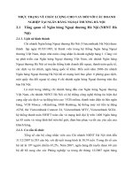 THỰC TRẠNG VỀ CHẤT LƯỢNG CHO VAY ĐỐI VỚI CÁC DOANH NGHIỆP TẠI NGÂN HÀNG NGOẠI THƯƠNG HÀ NỘI