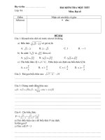 kiểm tra một tiết đại 9