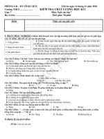 Đề thi HK I và đáp án NV 7 HKI