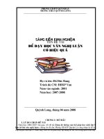 Để dạy học văn nghị luận đạt hiệu quả