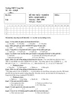 Gián án Câu hỏi trác nghiệm kiểm tra K11