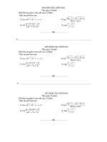 Bài soạn Kiem tra 30 phut gioi han