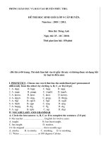 Gián án Đề thi CN 9 cấp TP