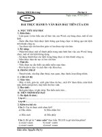 Bài soạn Giáo án 6 tiết 40