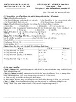 ĐỀ KIỂM TRA HK I LÝ 8 2009-2010