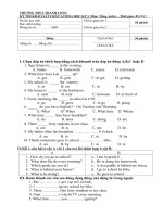 Gián án ĐÊ KSCL  HỌC KỲ I A 6